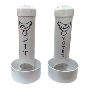 Oyster and grit feeder for chickens