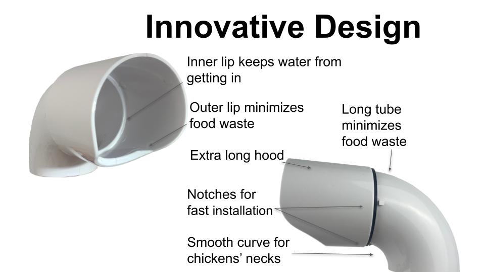 Innovative Design for the Revolutionary Chicken feeder ports