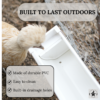raingutter feeder has drainage holes and is built to last