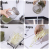Process for making sprouts: Soak, Rinse, Grow, Enjoy