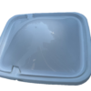 Anti-roost cone sits on top of the lid of the Revolutionary Chicken Feeder