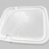 anti-roost dome fts snugly on hinged lid