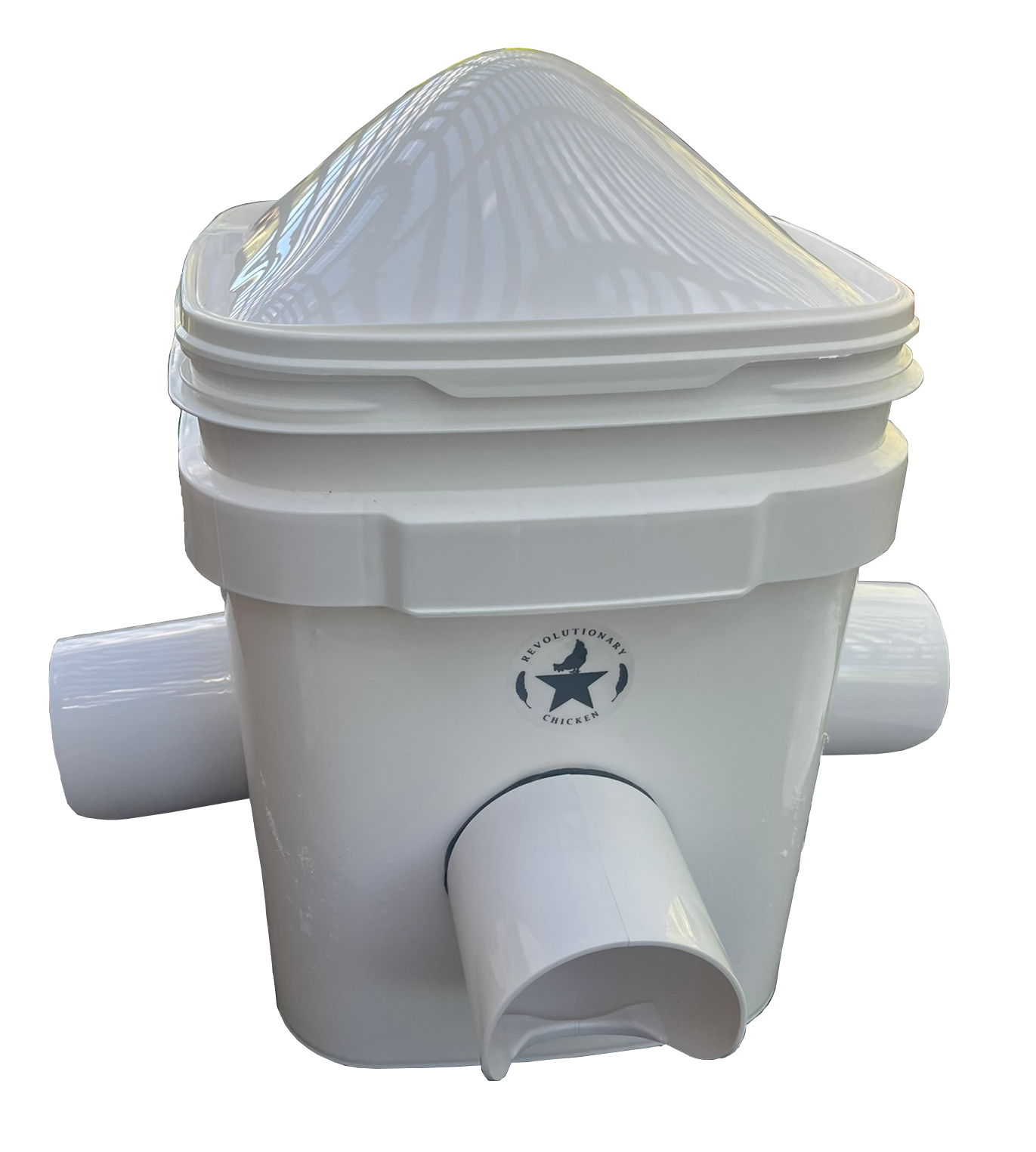 Waste-proof, Rain-proof, Mouse-proof Chicken Feeder with Anti-roost cone